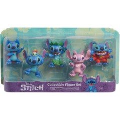 Coffret 5 figurines - DISNEY - Stitch - Non articulées - 6 cm - Dès