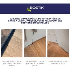 Mastic acrylique - BOSTIK - Joint Acryl Parquet - Compatible tous vern