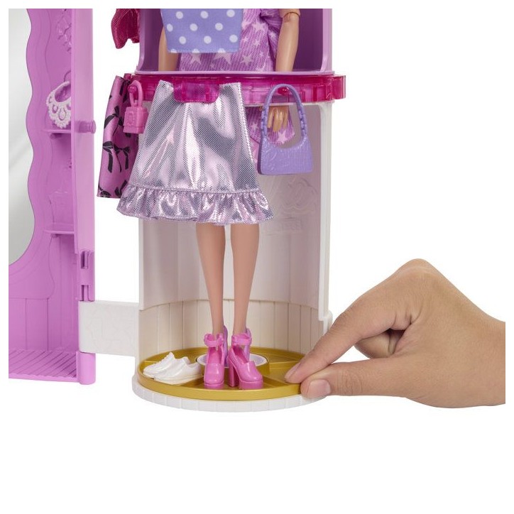 Coffret accessoires - Barbie - Dressing Deluxe Style avec coiffeuse et anneau lumineux - Dès 3 ans Coffret accessoires - Barbie - Dressing Deluxe Style avec coiffeuse et anneau lumineux - Dès 3 ans
