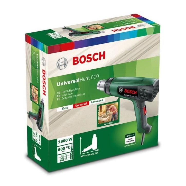 Décapeur thermique BOSCH UniversalHeat 600 - 1800W - 3 réglages de température - base antidérapante