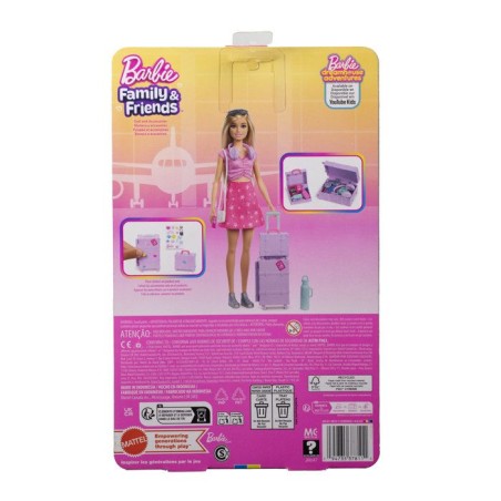 Poupée mannequin - Barbie - Malibu Aventures Sans Limites avec bagages de voyage - Dès 3 ans