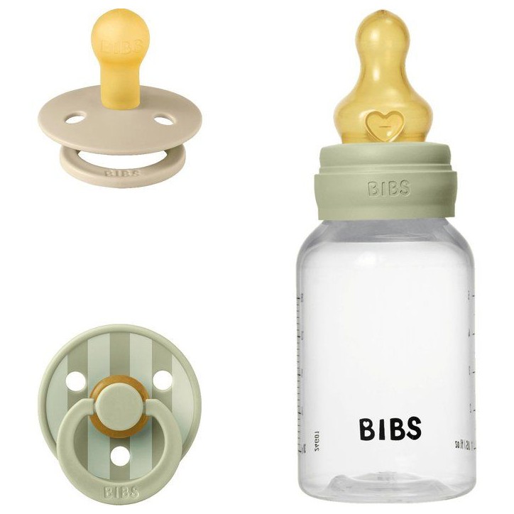Coffret cadeau bébé - BIBS Baby Sprinkle - Embout rond - T1 - Sage