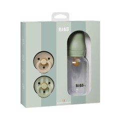 Coffret cadeau bébé - BIBS Baby Sprinkle - Embout rond - T1 - Sage