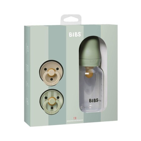Coffret cadeau bébé - BIBS Baby Sprinkle - Embout rond - T1 - Sage