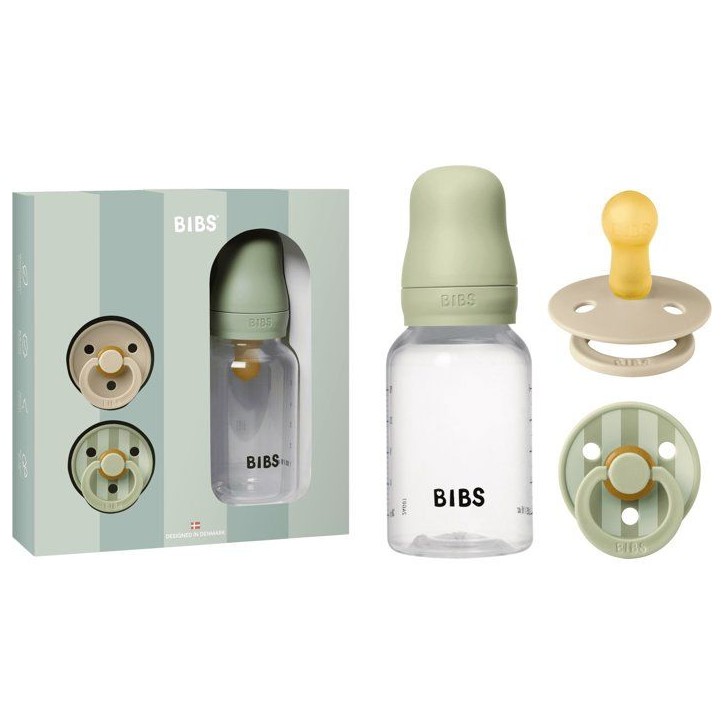 Coffret cadeau bébé - BIBS Baby Sprinkle - Embout rond - T1 - Sage