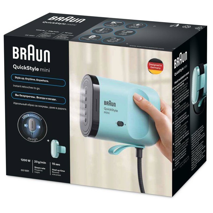 Défroisseur vapeur - BRAUN - GS1051GR - Vertical - Débit vapeur 20 g/min Défroisseur vapeur - BRAUN - GS1051GR - Vertical - Débit vapeur 20 g/min
