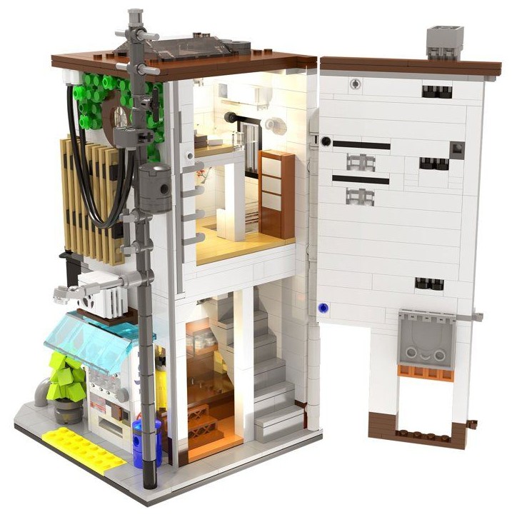 CADA Bâtiments - Jeu de construction - Boutique de Bun japonais - 1108 pièces - Dès 14 ans - LED inclus