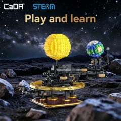 Maquette scientifique - CADA Master - Mini Système Solaire - 651 pièces - Mécanisme fonctionnel