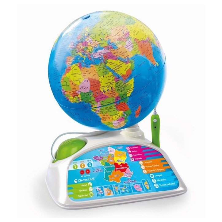 Exploraglobe - Réalité augmentée - Clementoni - Globe interactif - 500 questions - Voyage à travers le monde