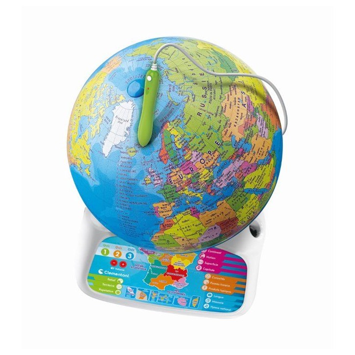 Exploraglobe - Réalité augmentée - Clementoni - Globe interactif - 500 questions - Voyage à travers le monde