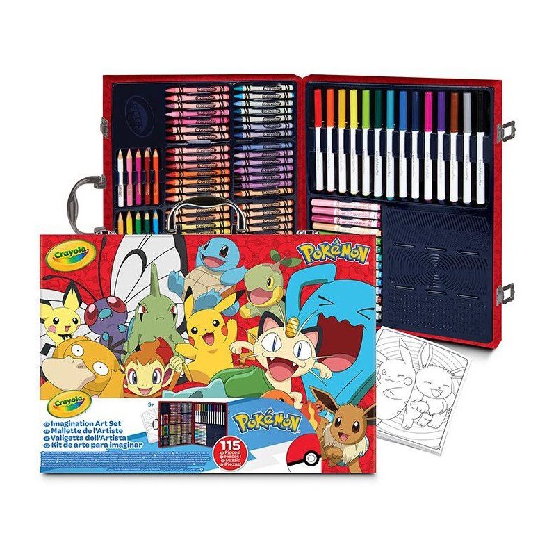 Mallette de coloriage - CRAYOLA - Inspiration Art Case Pokémon - 125