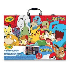 Mallette de coloriage - CRAYOLA - Inspiration Art Case Pokémon - 125 pièces - Rangement intégré