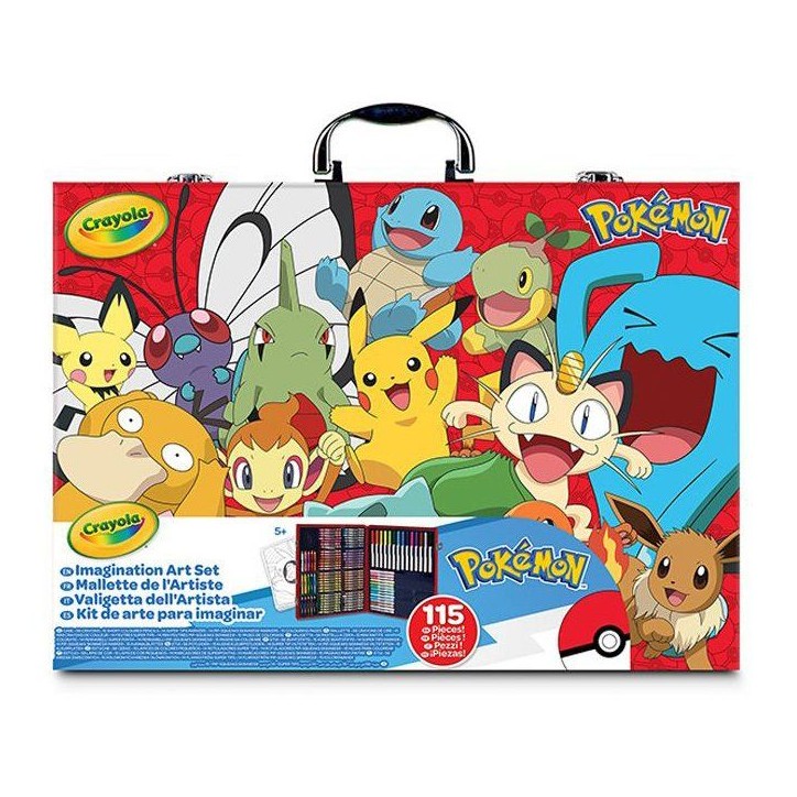 Mallette de coloriage - CRAYOLA - Inspiration Art Case Pokémon - 125 pièces - Rangement intégré Mallette de coloriage - CRAYOLA - Inspiration Art Case Pokémon - 125 pièces - Rangement intégré
