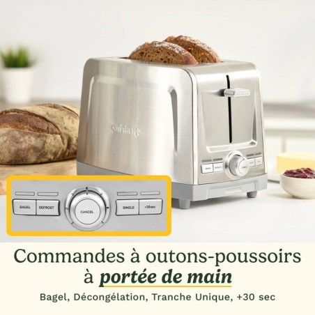 Grille-pain - CUISINART - Core Collection - 2 tranches - Fentes extra larges - Inox