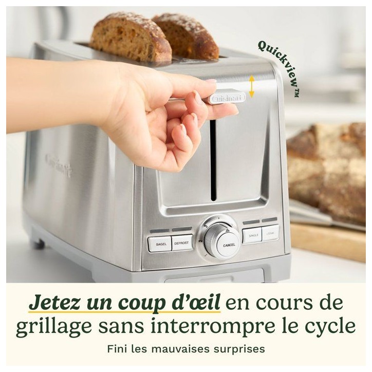 Grille-pain - CUISINART - Core Collection - 2 tranches - Fentes extra larges - Inox Grille-pain - CUISINART - Core Collection - 2 tranches - Fentes extra larges - Inox