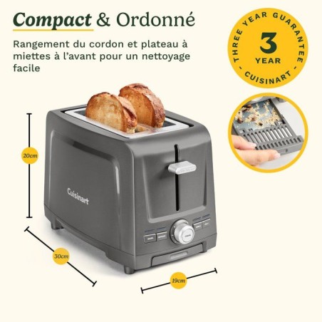 Grille-pain - CUISINART - Core Collection - 2 tranches - Fentes extra