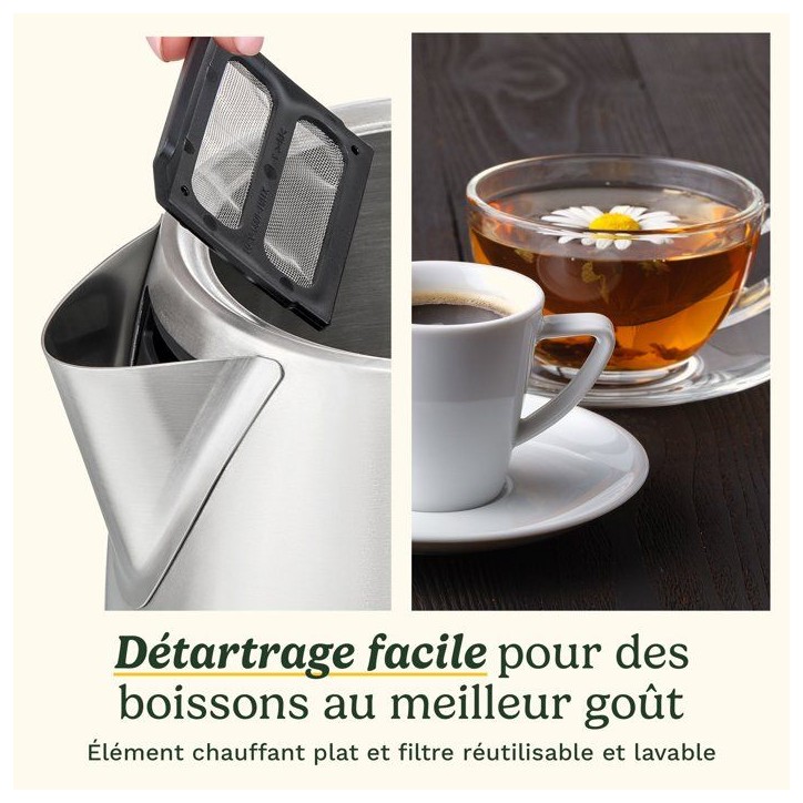 Bouilloire électrique - CUISINART - Core Collection - 1,7 L - Acier inoxydable - Double paroi Bouilloire électrique - CUISINART - Core Collection - 1,7 L - Acier inoxydable - Double paroi