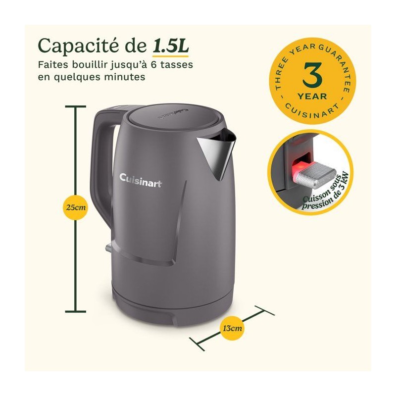 Bouilloire électrique - CUISINART - Core Collection - 1,5 L - Double