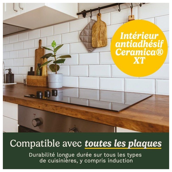 Batterie de cuisine antiadhésive - CUISINART - Ceramica XT - 11 pièces - Revêtement céramique renforcé au titane - Tous feu Batterie de cuisine antiadhésive - CUISINART - Ceramica XT - 11 pièces - Revêtement céramique renforcé au titane - Tous feu