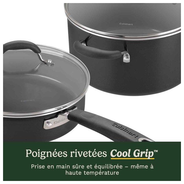 Batterie de cuisine antiadhésive - CUISINART - Ceramica XT - 11 pièces - Revêtement céramique renforcé au titane - Tous feu Batterie de cuisine antiadhésive - CUISINART - Ceramica XT - 11 pièces - Revêtement céramique renforcé au titane - Tous feu