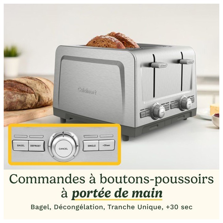 Grille-pain - CUISINART - Core Collection - 4 tranches - Acier inoxydable - QuickView™ Grille-pain - CUISINART - Core Collection - 4 tranches - Acier inoxydable - QuickView™