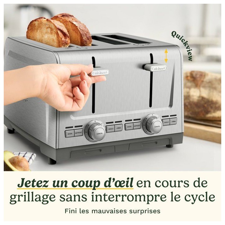 Grille-pain - CUISINART - Core Collection - 4 tranches - Acier inoxydable - QuickView™ Grille-pain - CUISINART - Core Collection - 4 tranches - Acier inoxydable - QuickView™