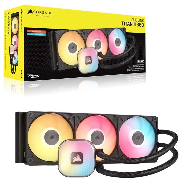 CORSAIR - iCUE LINK TITAN II 360 RX RGB - Watercooling CPU - 360 mm CORSAIR - iCUE LINK TITAN II 360 RX RGB - Watercooling CPU - 360 mm