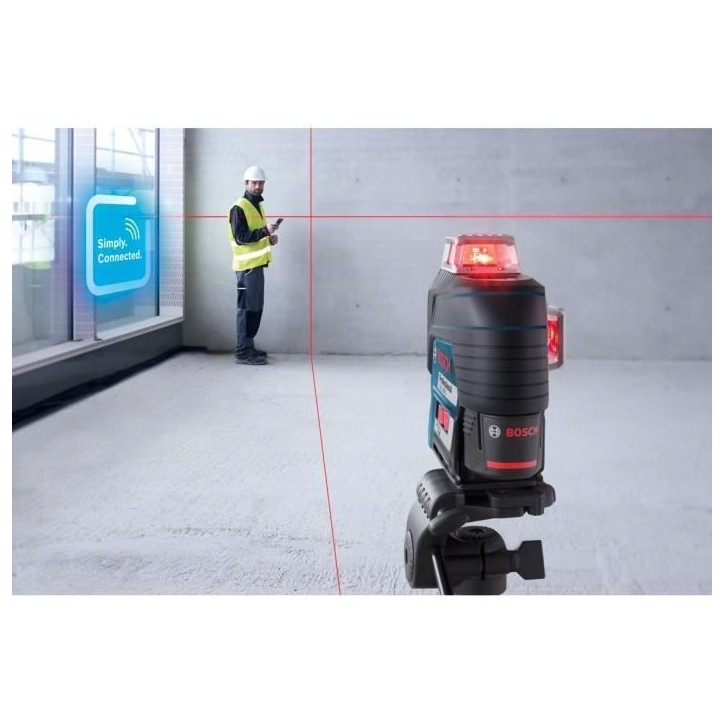 Niveau laser lignes Bosch Professional GLL 3-80 C - 0601063R00 - Noir et bleu - Sans fil - Portée 120 m Niveau laser lignes Bosch Professional GLL 3-80 C - 0601063R00 - Noir et bleu - Sans fil - Portée 120 m