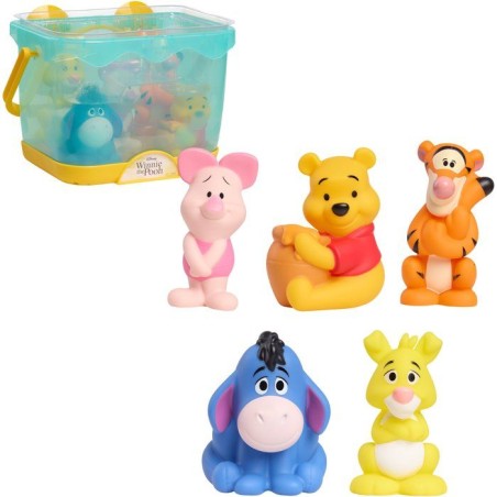 Jouets de bain - DISNEY Winnie l'Ourson - 5 figurines - Panier de rang