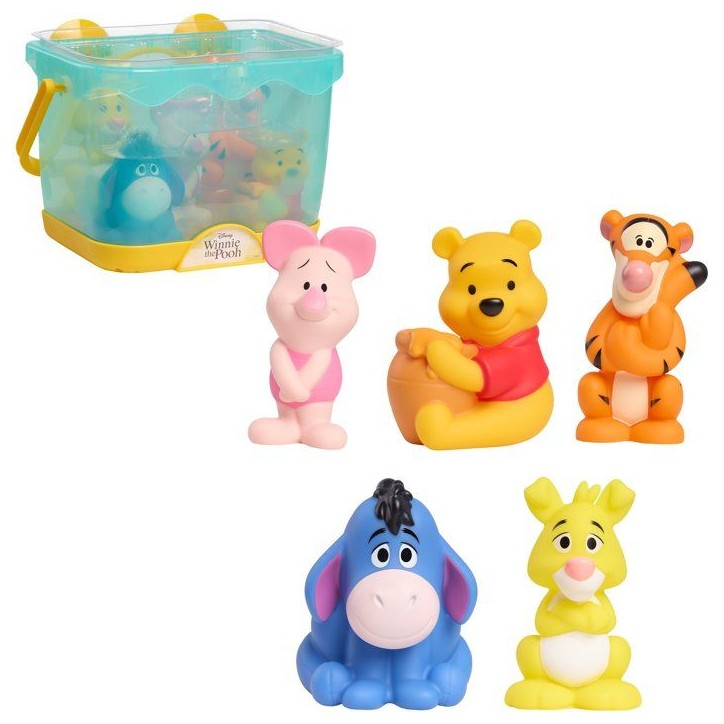 Jouets de bain - DISNEY Winnie l'Ourson - 5 figurines - Panier de rangement - 12 cm Jouets de bain - DISNEY Winnie l'Ourson - 5 figurines - Panier de rangement - 12 cm