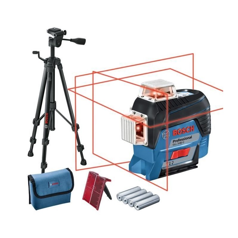 Laser ligne Bosch Professional GLL 3-80 C - Projette 3 lignes sur 360 Laser ligne Bosch Professional GLL 3-80 C - Projette 3 lignes sur 360