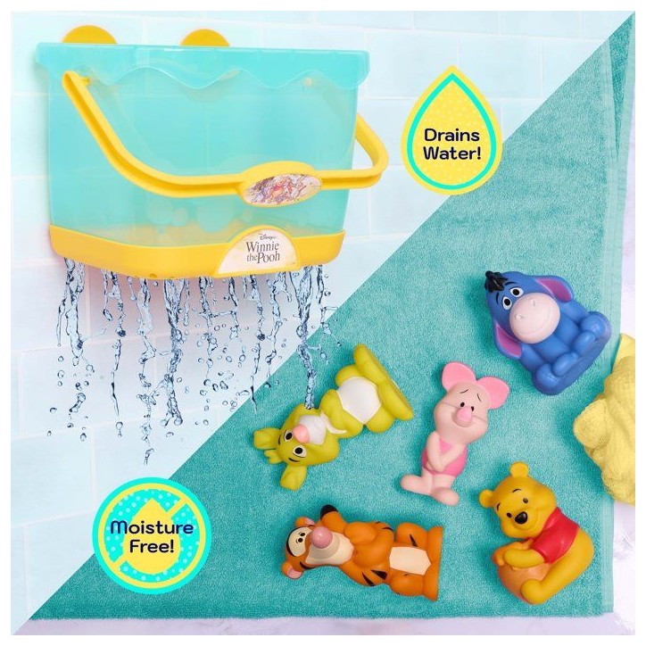 Jouets de bain - DISNEY Winnie l'Ourson - 5 figurines - Panier de rangement - 12 cm Jouets de bain - DISNEY Winnie l'Ourson - 5 figurines - Panier de rangement - 12 cm