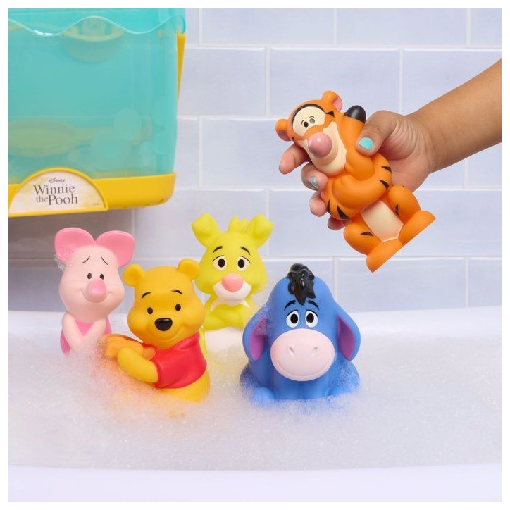 Jouets de bain - DISNEY Winnie l'Ourson - 5 figurines - Panier de rangement - 12 cm Jouets de bain - DISNEY Winnie l'Ourson - 5 figurines - Panier de rangement - 12 cm