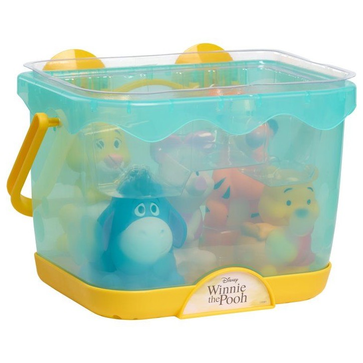 Jouets de bain - DISNEY Winnie l'Ourson - 5 figurines - Panier de rangement - 12 cm Jouets de bain - DISNEY Winnie l'Ourson - 5 figurines - Panier de rangement - 12 cm