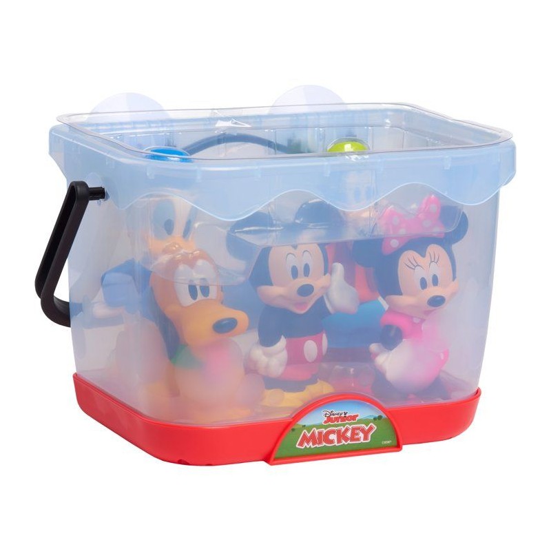 Jouets de bain - DISNEY Mickey Mouse - 5 figurines - Panier de rangeme