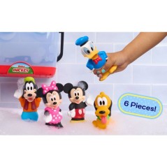 Jouets de bain - DISNEY Mickey Mouse - 5 figurines - Panier de rangeme