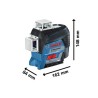Laser ligne Bosch Professional GLL 3-80 C - Projette 3 lignes sur 360