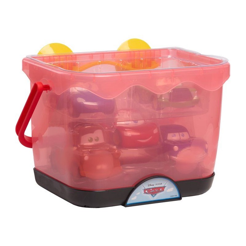 Jouets de bain - DISNEY Cars - Set de 5 figurines - Panier de rangemen