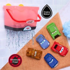 Jouets de bain - DISNEY Cars - Set de 5 figurines - Panier de rangemen