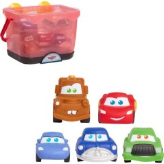 Jouets de bain - DISNEY Cars - Set de 5 figurines - Panier de rangemen