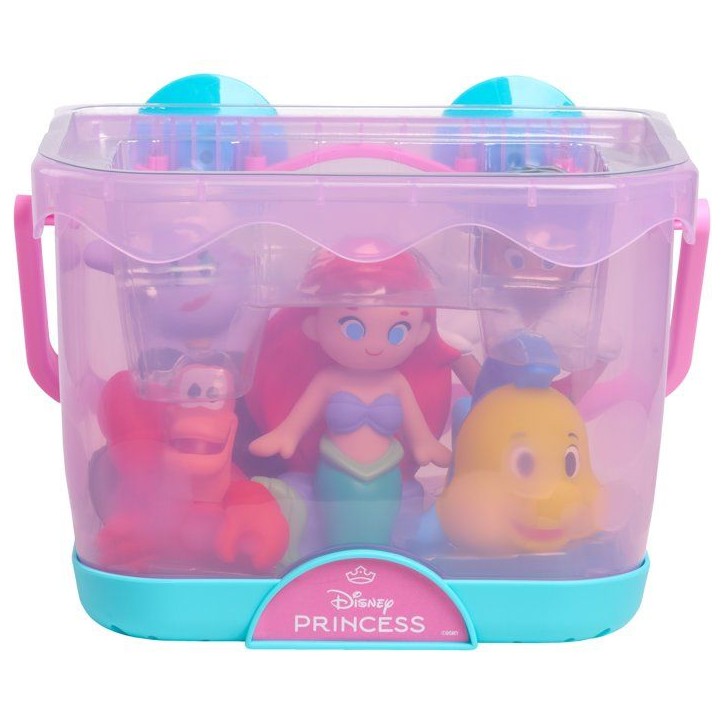 Jouets de bain - DISNEY Princess La Petite Sirène - 5 figurines - Panier de rangement