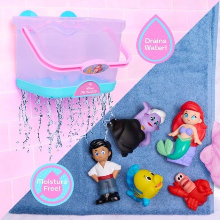 Jouets de bain - DISNEY Princess La Petite Sirène - 5 figurines - Panier de rangement
