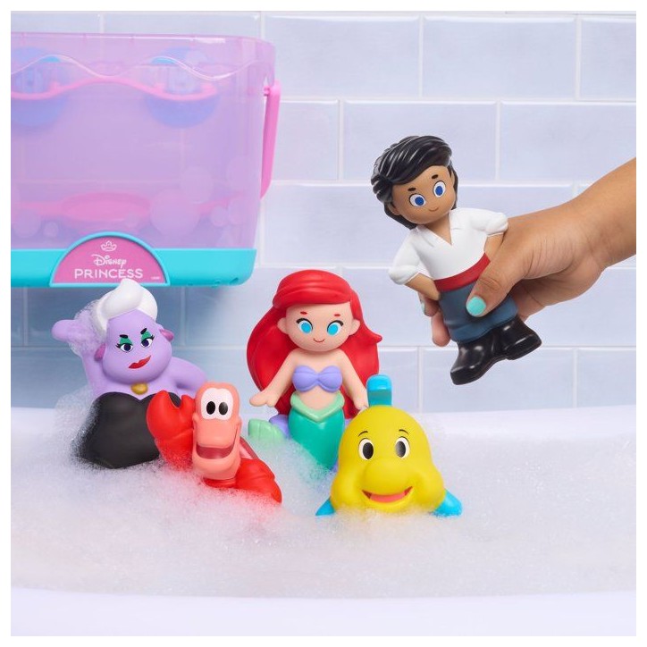Jouets de bain - DISNEY Princess La Petite Sirène - 5 figurines - Panier de rangement
