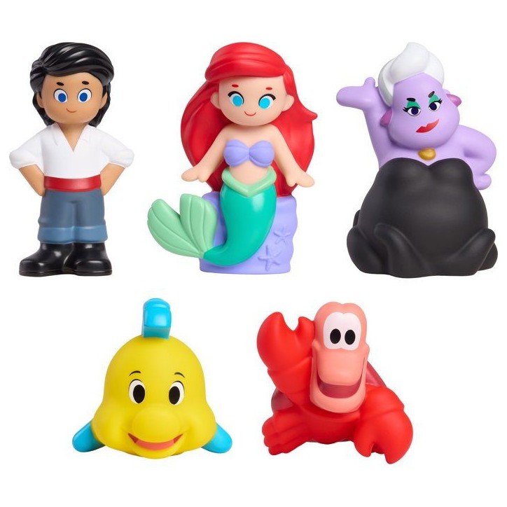 Jouets de bain - DISNEY Princess La Petite Sirène - 5 figurines - Panier de rangement