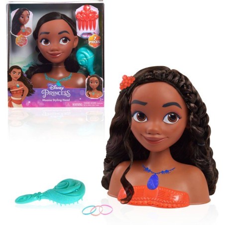 Tête à coiffer - DISNEY Princess - Vaiana - 6 accessoires - Dès 3 a