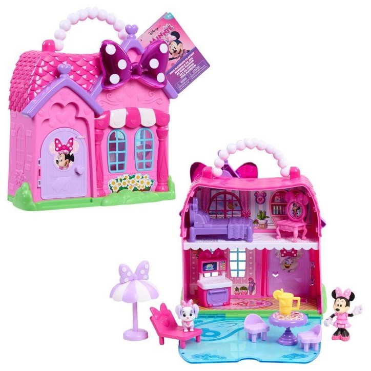 Maison de poupée transportable - DISNEY - Minnie Mini Manoir - 2 étages - Figurine incluse Maison de poupée transportable - DISNEY - Minnie Mini Manoir - 2 étages - Figurine incluse