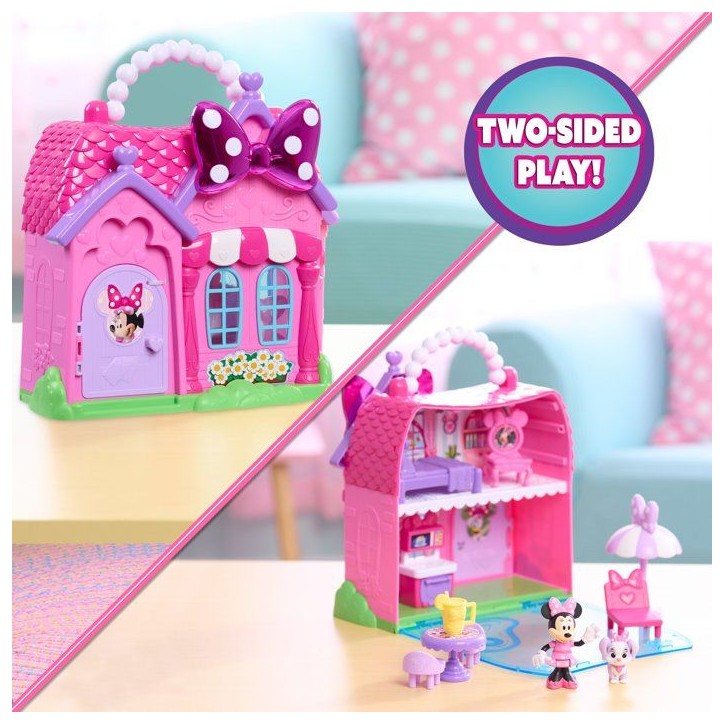 Maison de poupée transportable - DISNEY - Minnie Mini Manoir - 2 étages - Figurine incluse Maison de poupée transportable - DISNEY - Minnie Mini Manoir - 2 étages - Figurine incluse