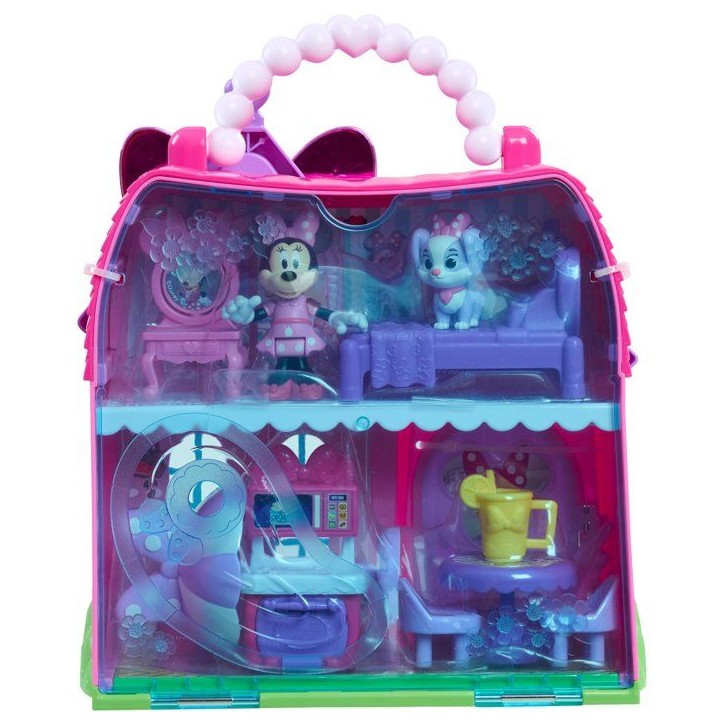 Maison de poupée transportable - DISNEY - Minnie Mini Manoir - 2 étages - Figurine incluse Maison de poupée transportable - DISNEY - Minnie Mini Manoir - 2 étages - Figurine incluse