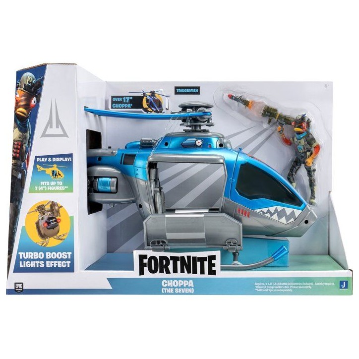 Véhicule The Choppa - FORTNITE - 50 cm - figurine Triggerfish incluse - lumières LED Véhicule The Choppa - FORTNITE - 50 cm - figurine Triggerfish incluse - lumières LED