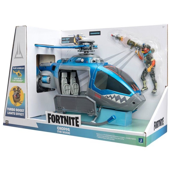 Véhicule The Choppa - FORTNITE - 50 cm - figurine Triggerfish incluse - lumières LED Véhicule The Choppa - FORTNITE - 50 cm - figurine Triggerfish incluse - lumières LED